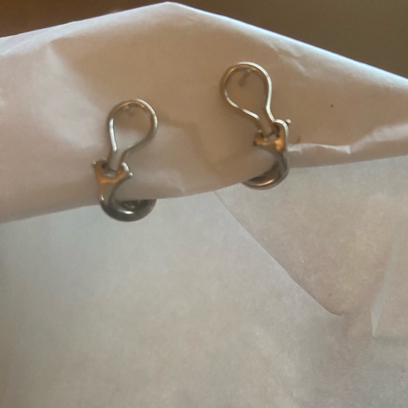 Tiffany & Co Sterling Silver 925 Infinity Omega back earrings - Picture 10 of 11